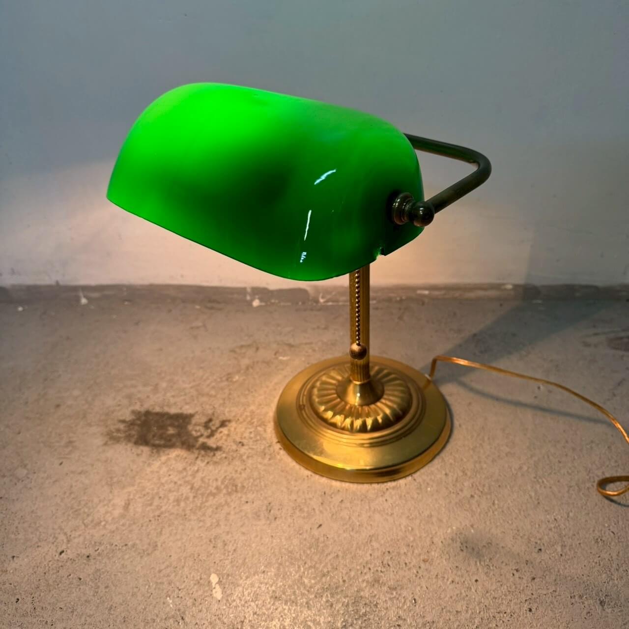 #2325【1980-1990年代】ビンテージ バンカーズランプ デスクランプ