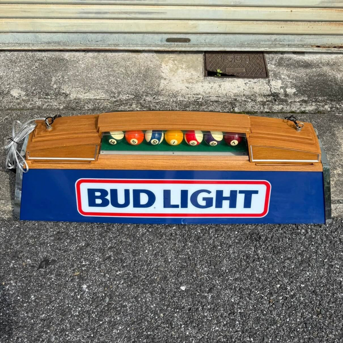 【1980年代】ビンテージ Bud Light プールランプ バドライト 吊り下げ照明 バーライト #2772
