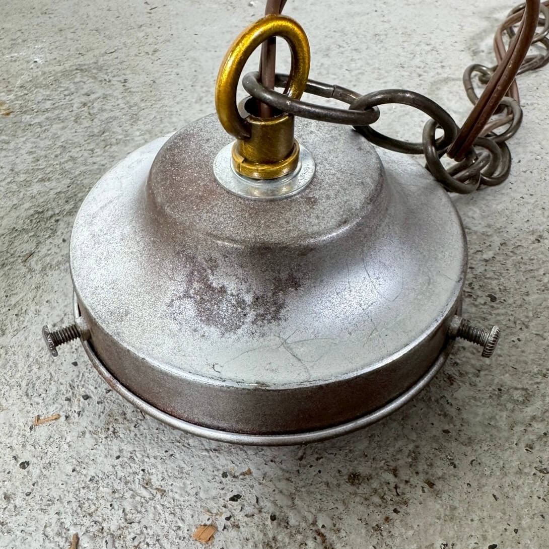 【1960-70年代】ビンテージ ミルクガラス ペンダントライト アメリカン雑貨 吊り下げ照明 #2276