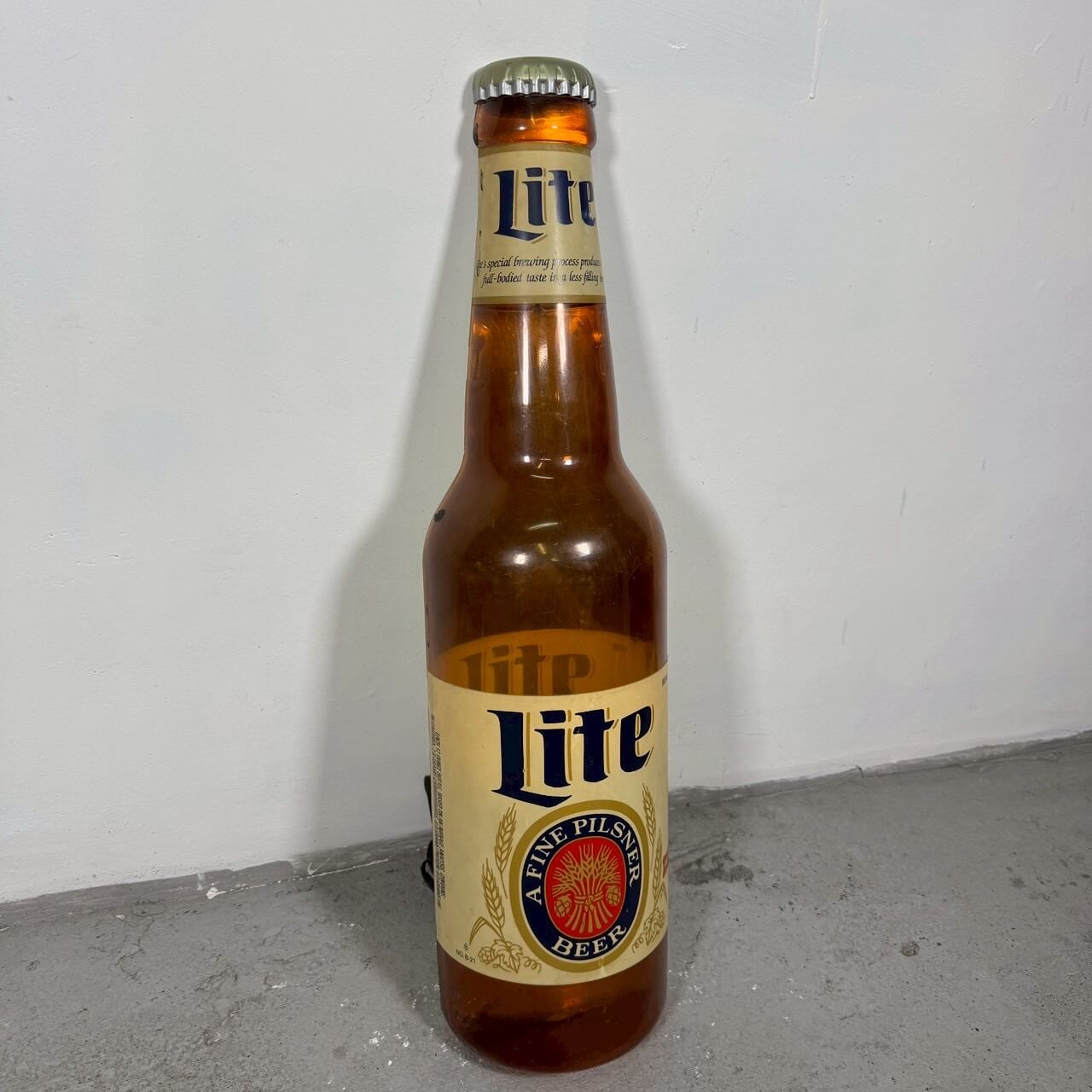 #2257【1991年製】ビンテージ Miller Lite ボトルランプ / ウォールライト アメリカ