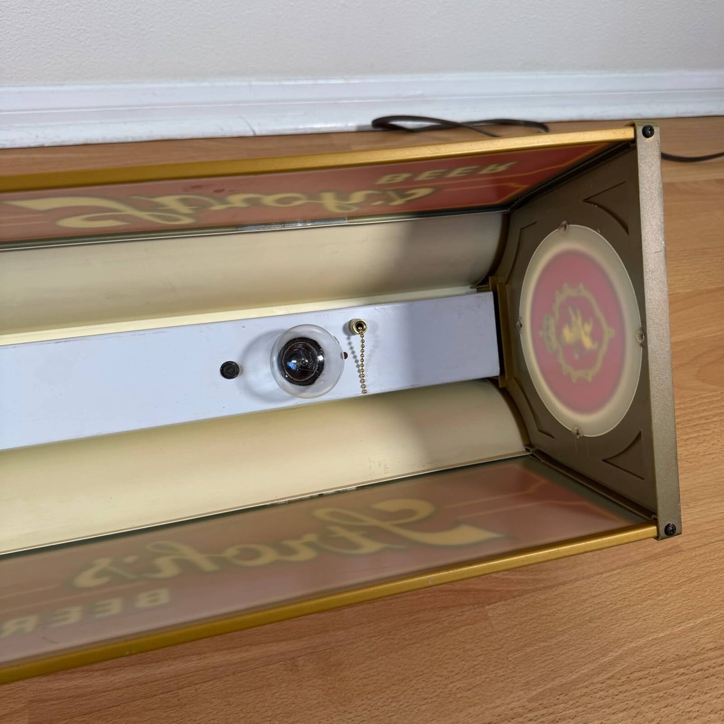 #1921【1980年代】ビンテージ プールバーランプ Stroh's ビールランプ バーライト アメリカ