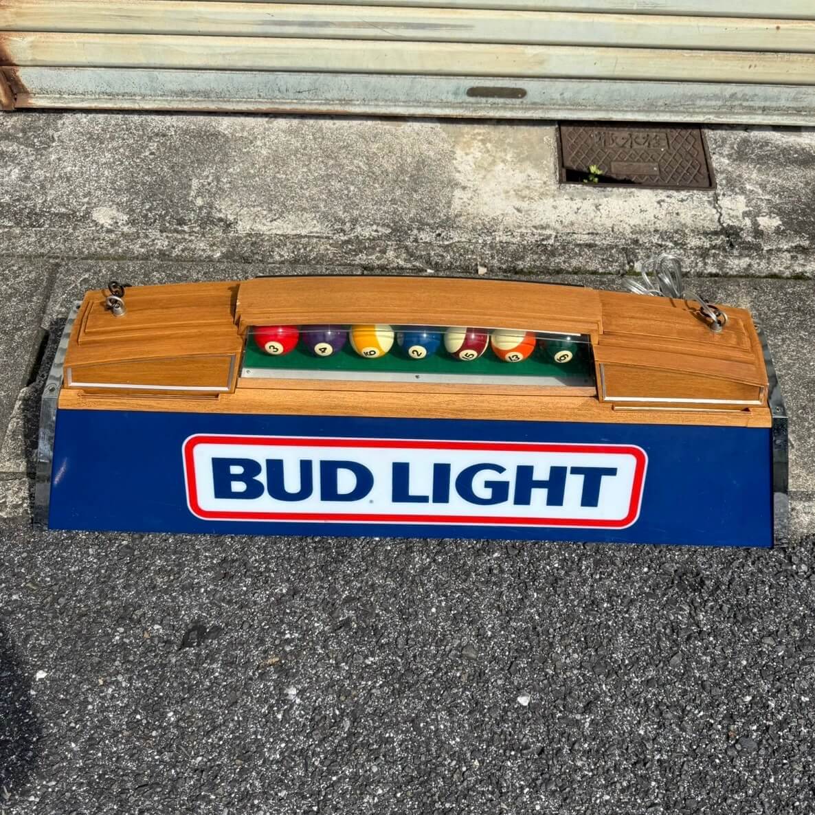【1980年代】ビンテージ Bud Light プールランプ バドライト 吊り下げ照明 バーライト #2772