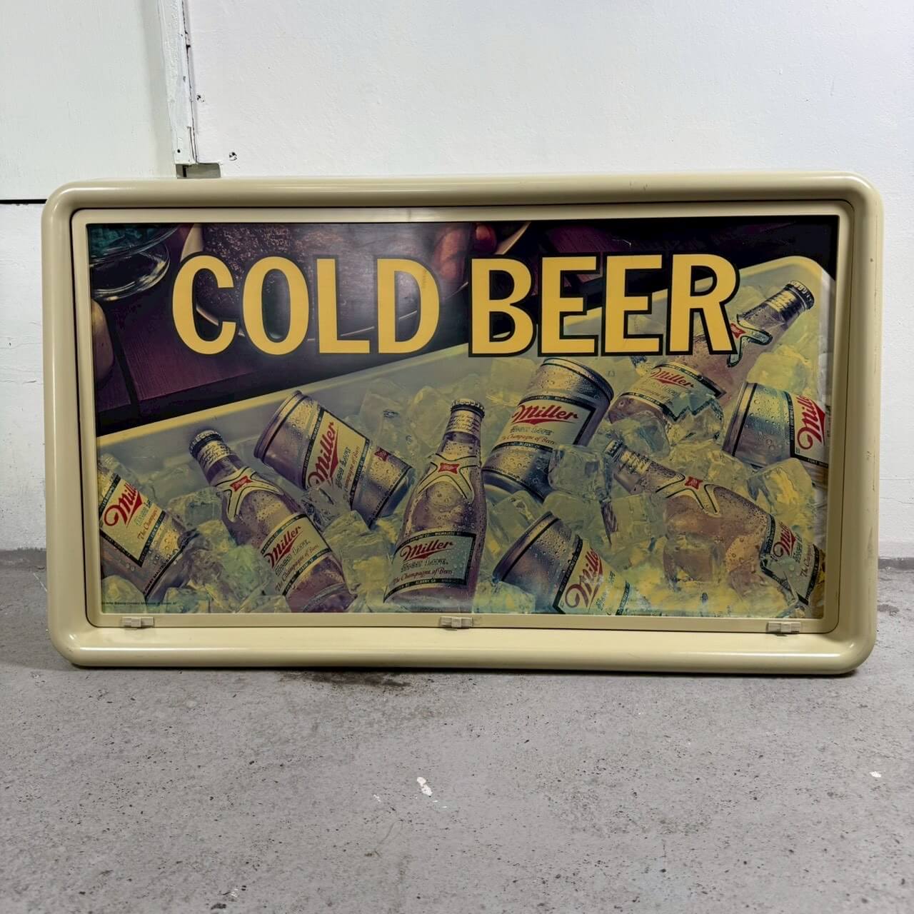 1985年製】ビンテージ Miller COLD BEER ライトサイン / バーサイン