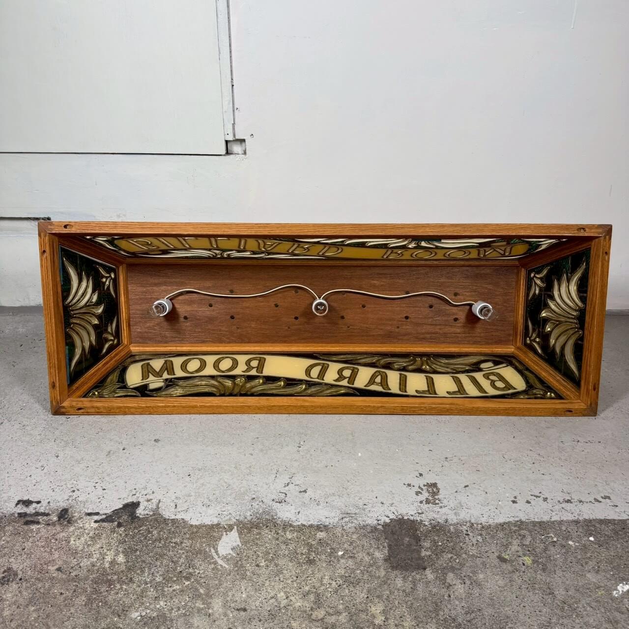 #1923【1980-90年】ビンテージ BILLIARD ROOM（ビリヤードルーム） プールランプ / 吊り下げランプ 照明 アメリカ