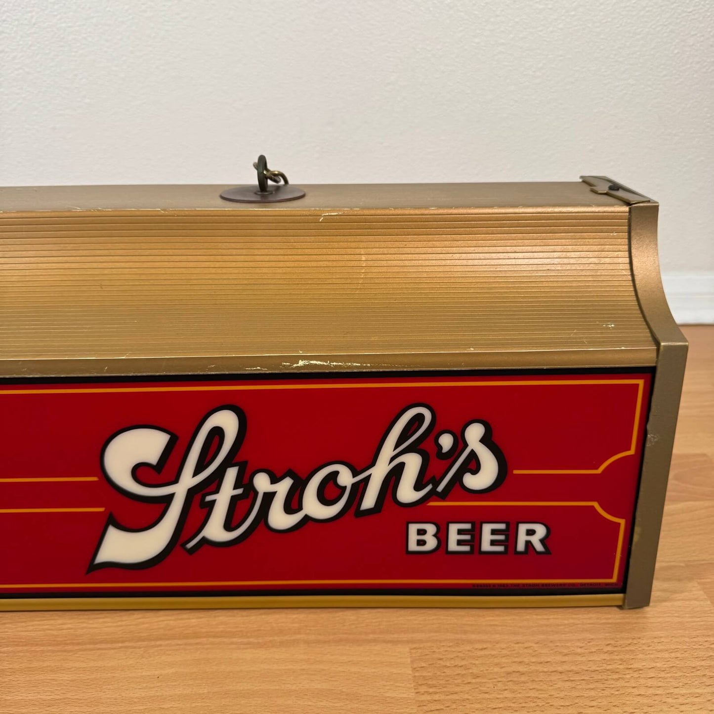 #1921【1980年代】ビンテージ プールバーランプ Stroh's ビールランプ バーライト アメリカ