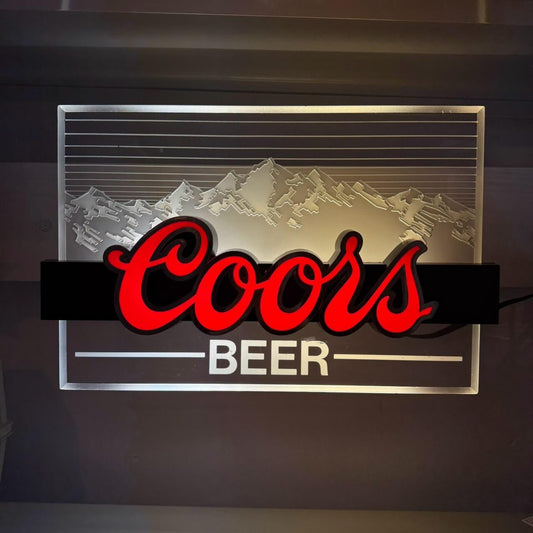 【1980-90年代頃】ビンテージ ライト 電飾サイン アメリカン雑貨 店舗什器 Coors Beer #2870