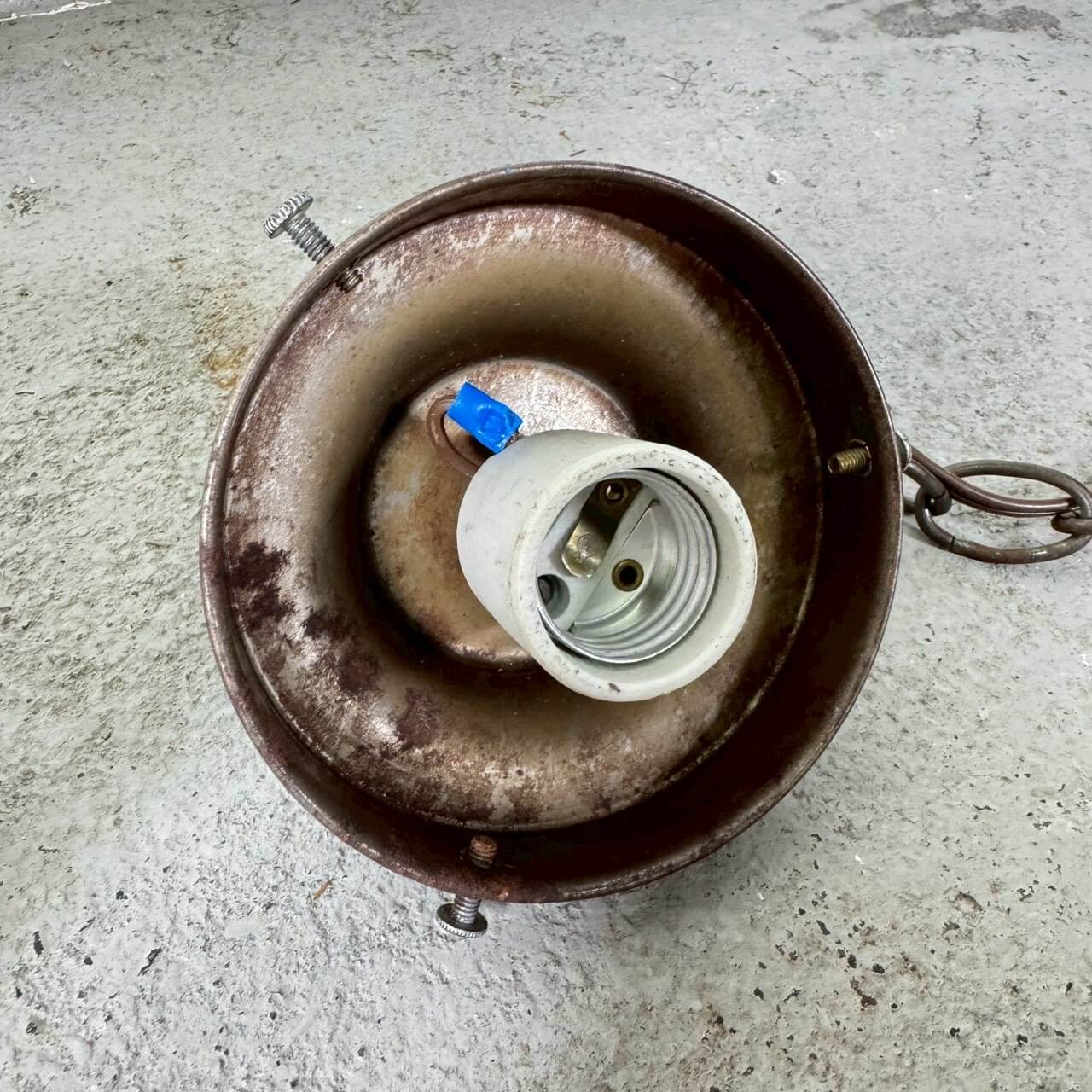 【1960-70年代】ビンテージ ミルクガラス ペンダントライト アメリカン雑貨 吊り下げ照明 #2276