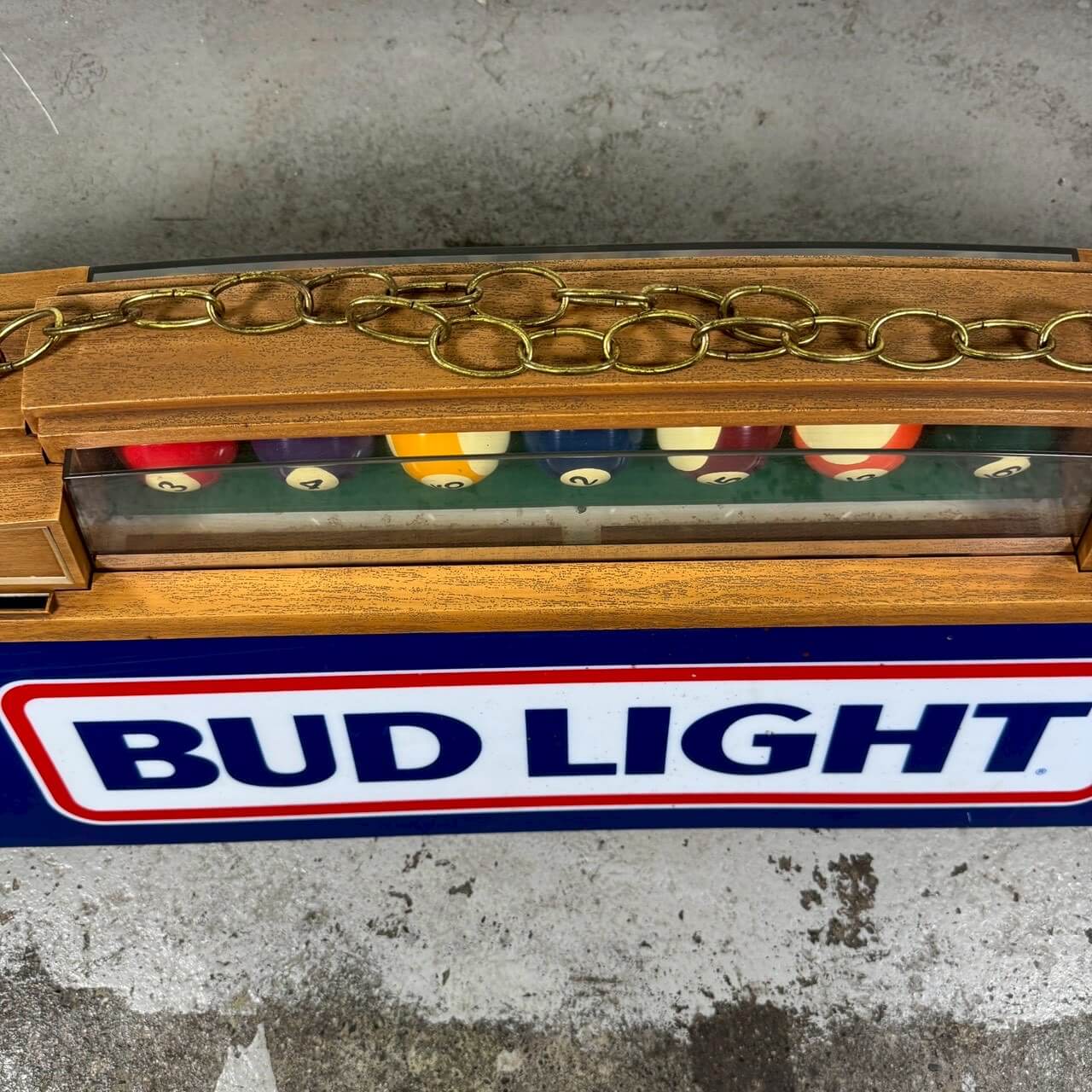#2376【1984年】ビンテージ Bud Light（バドライト） プールランプ / ビールランプ バーライト アメリカ