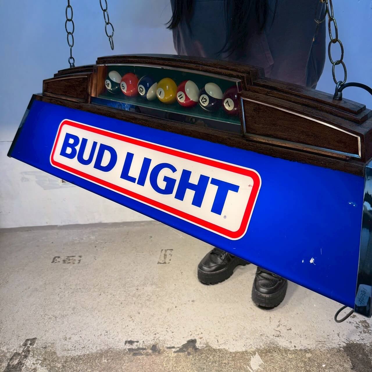 【1986年】ビンテージ Bud Light プールランプ バドライト 吊り下げ照明 バーライト #2381