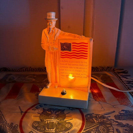 【1950年代】ビンテージ ライト アメリカン雑貨 店舗什器 アンクルサム 照明 ディスプレイランプ #2788