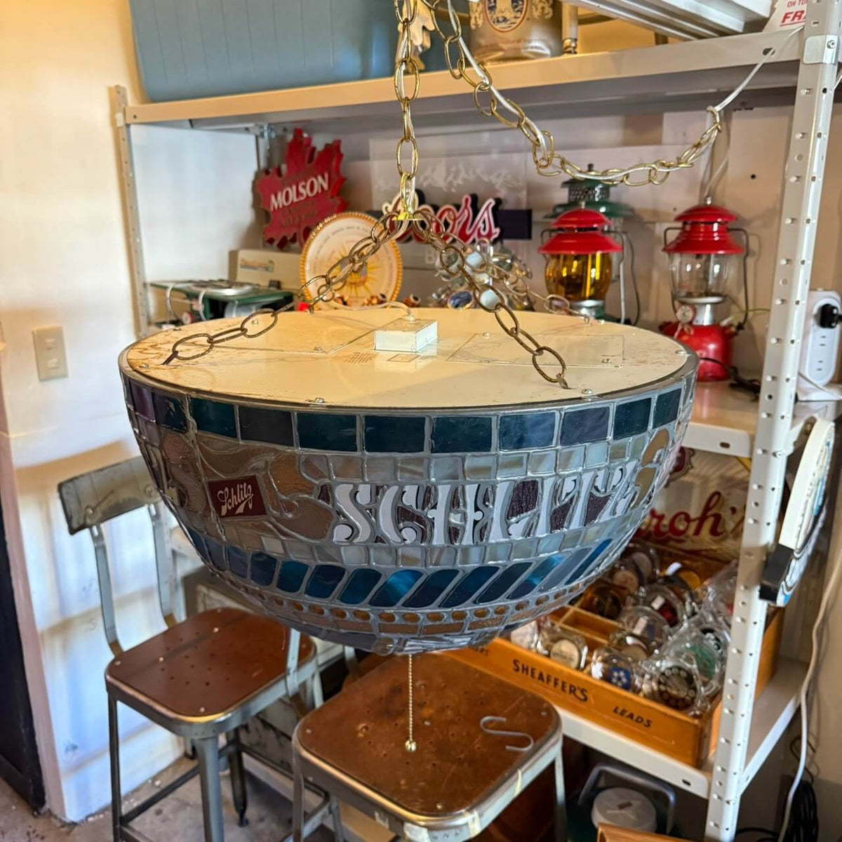 【1977年】ビンテージ シュリッツ プールランプ アメリカン雑貨 店舗什器 ペンダントライト 照明 #2614