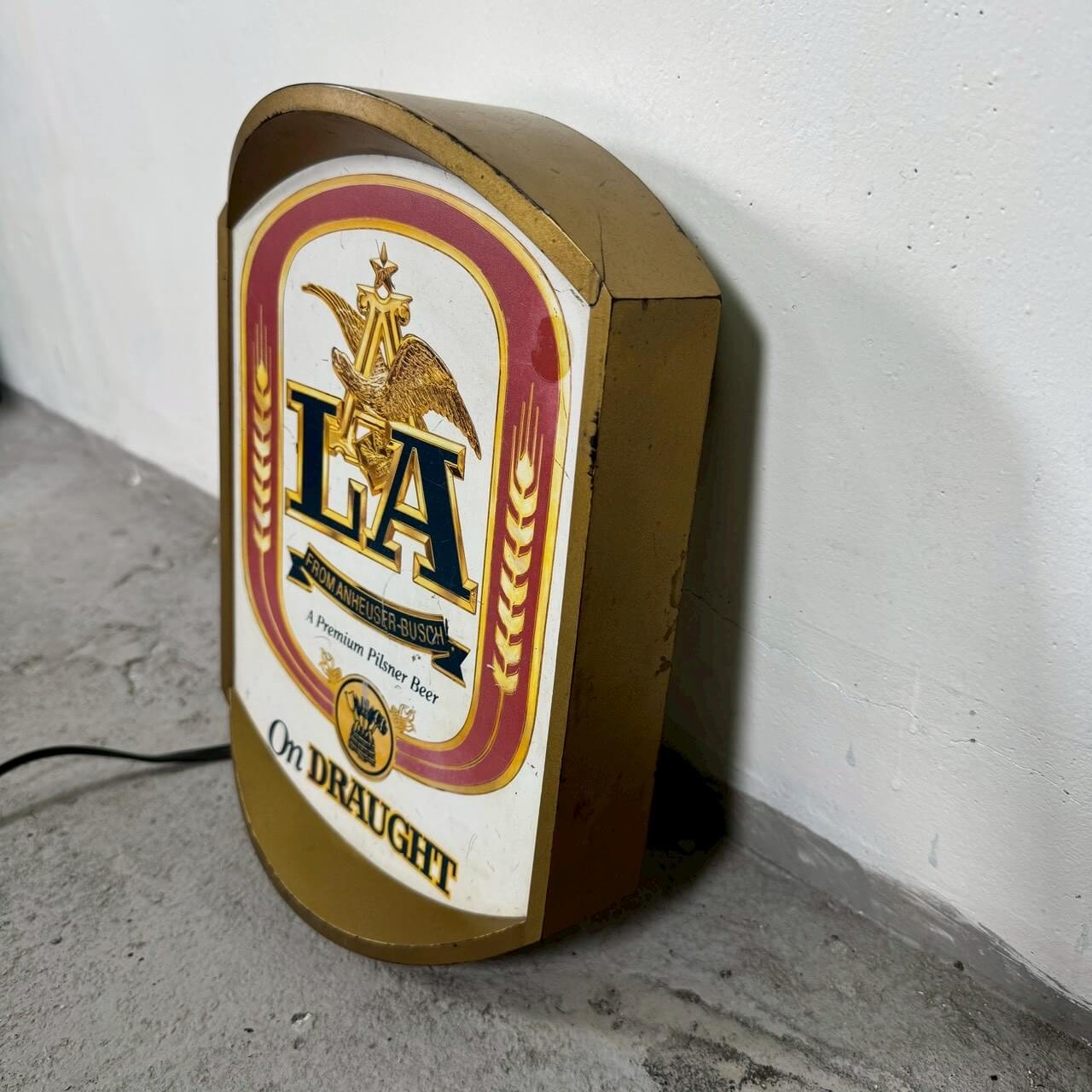 #2350【1984年製】ビンテージ LA ビール ライトサイン Anheuser-Busch パブサイン アメリカ