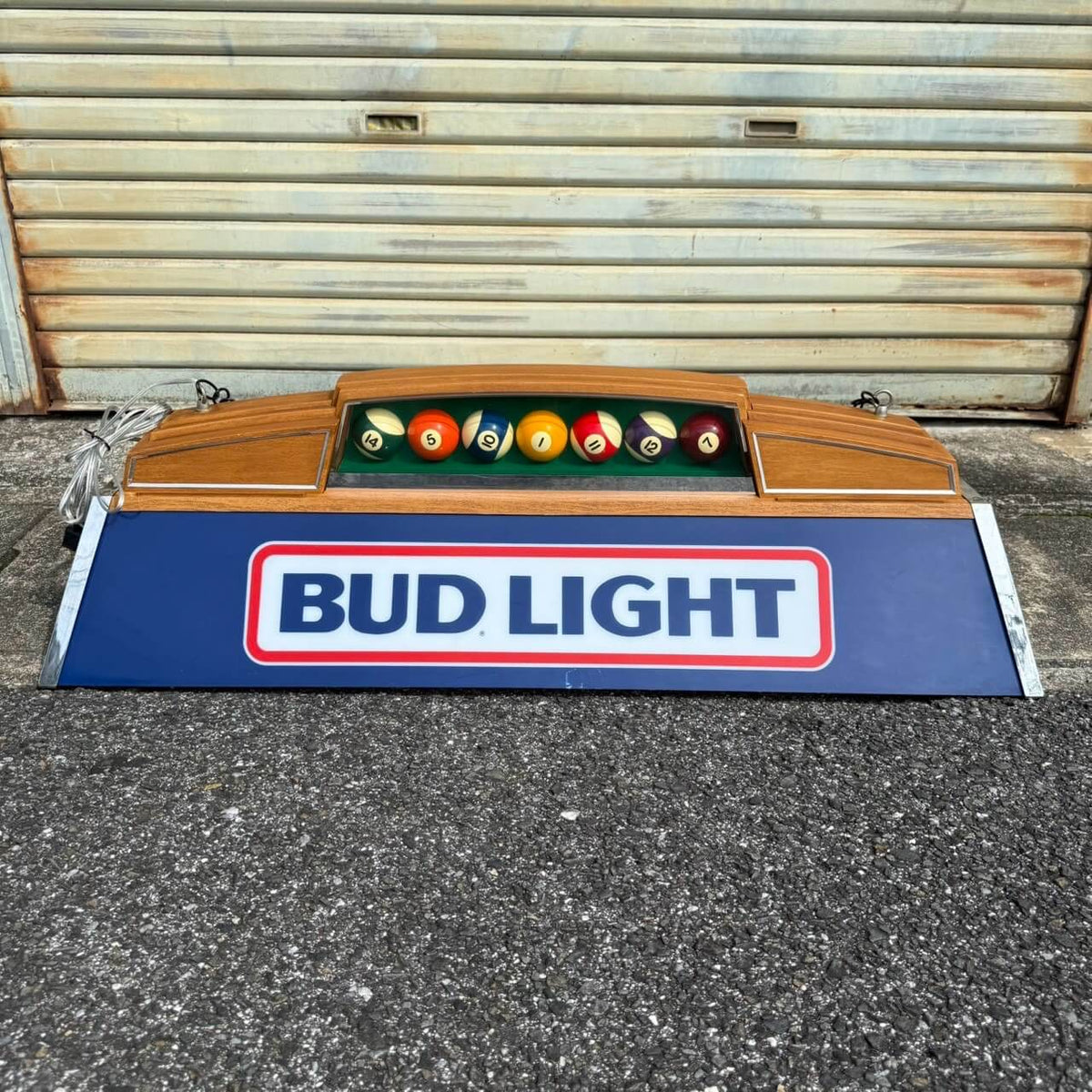 【1980年代】ビンテージ Bud Light プールランプ バドライト 吊り下げ照明 バーライト #2772