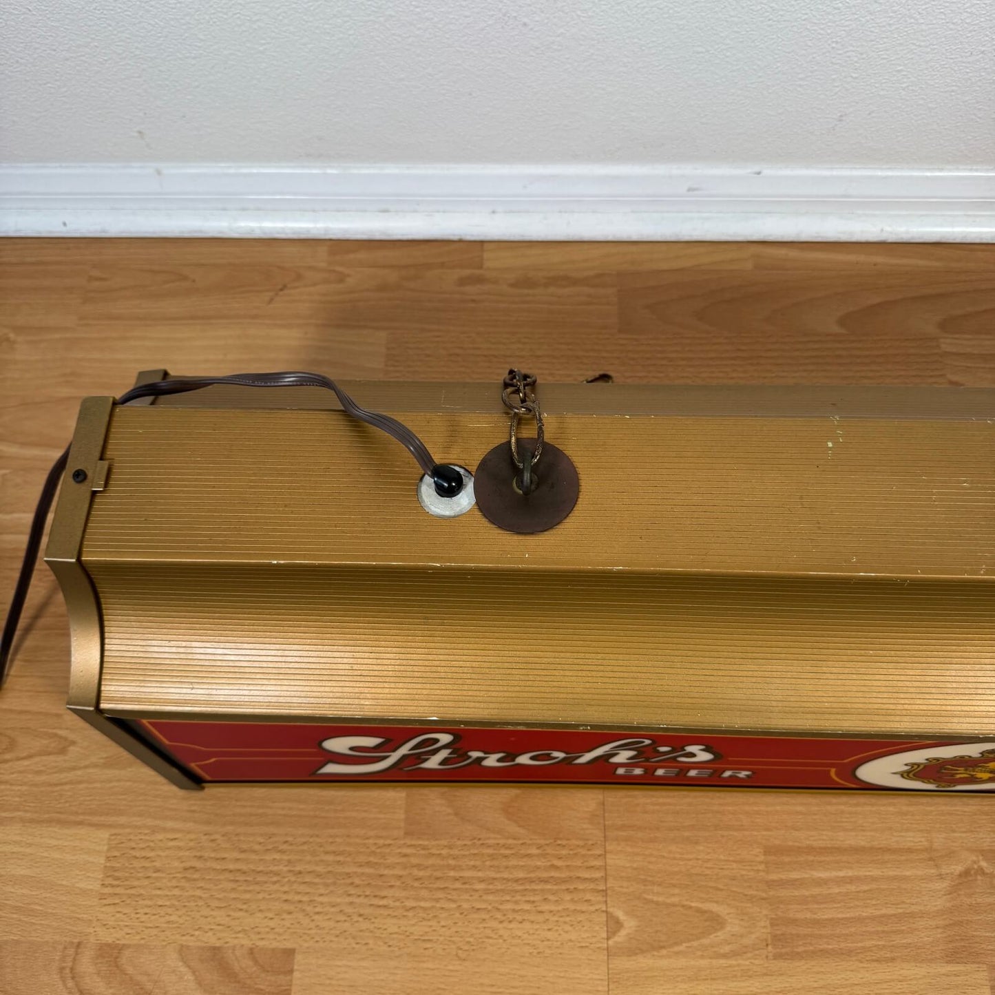 #1921【1980年代】ビンテージ プールバーランプ Stroh's ビールランプ バーライト アメリカ