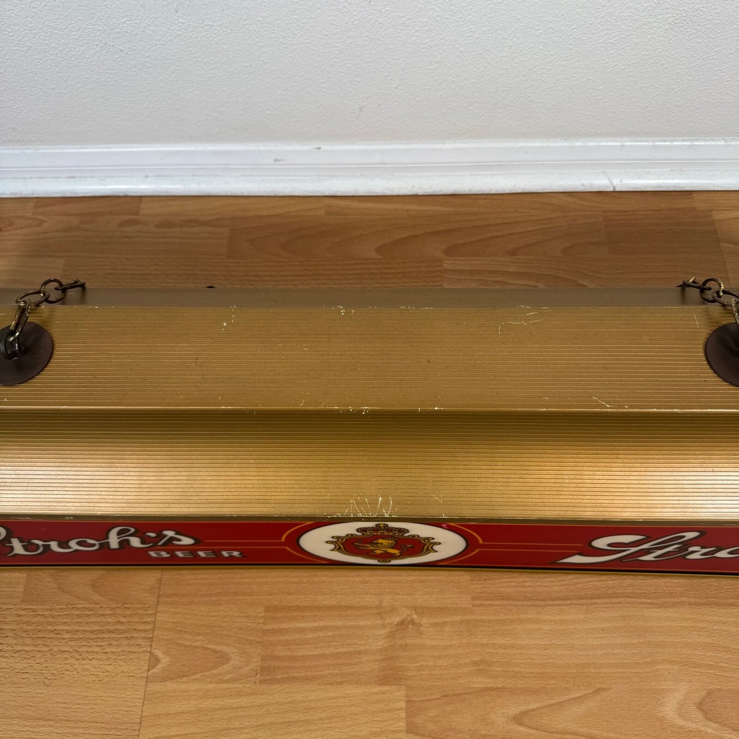 #1921【1980年代】ビンテージ プールバーランプ Stroh's ビールランプ バーライト アメリカ