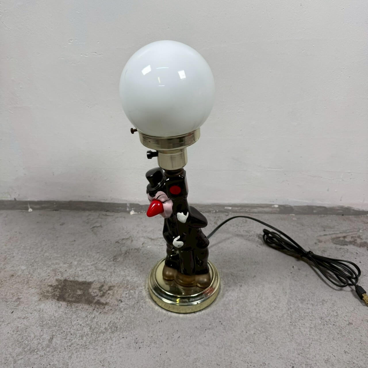 #2277【1960年代】ビンテージ 酔っ払い Barランプ テーブルランプ 照明 アメリカ