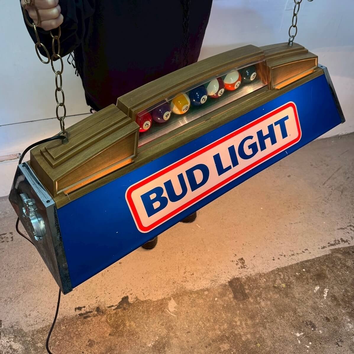 #2376【1984年】ビンテージ Bud Light（バドライト） プールランプ / ビールランプ バーライト アメリカ