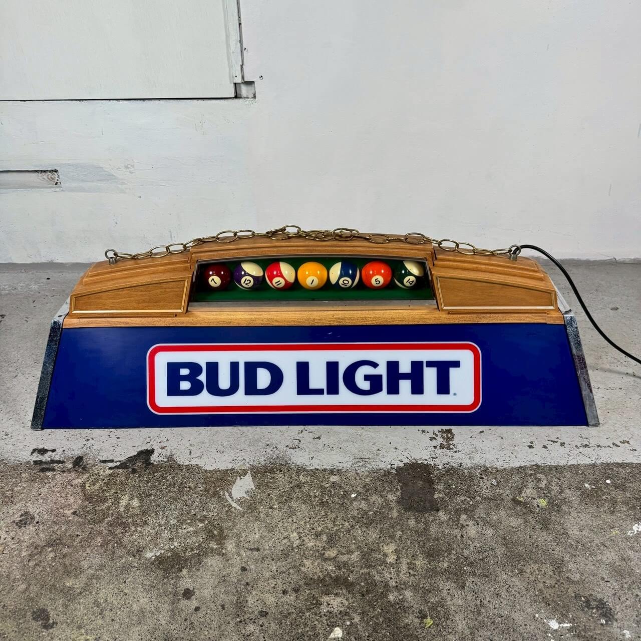 #2376【1984年】ビンテージ Bud Light（バドライト） プールランプ / ビールランプ バーライト アメリカ