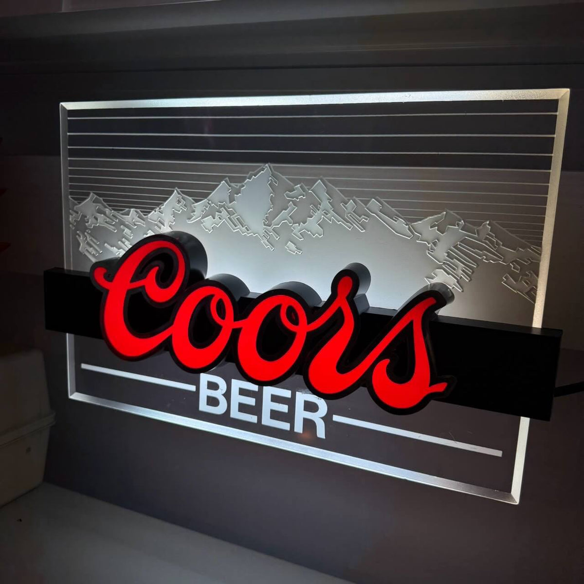 【1980-90年代頃】ビンテージ ライト 電飾サイン アメリカン雑貨 店舗什器 Coors Beer #2870