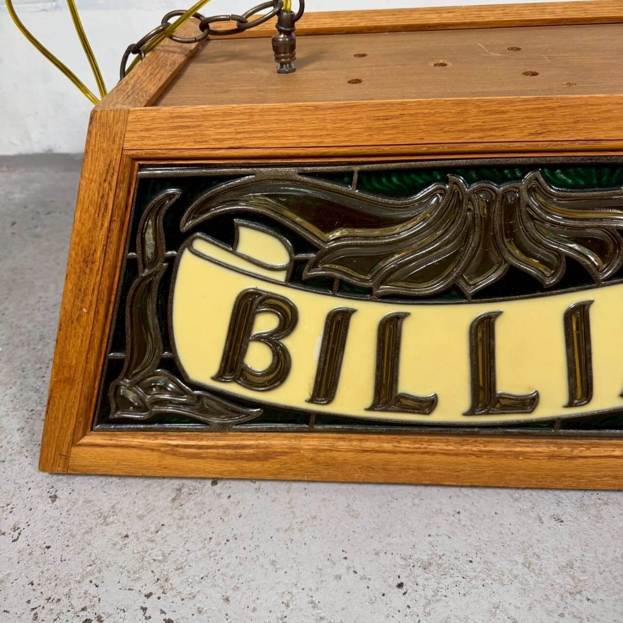 #1923【1980-90年】ビンテージ BILLIARD ROOM（ビリヤードルーム） プールランプ / 吊り下げランプ 照明 アメリカ