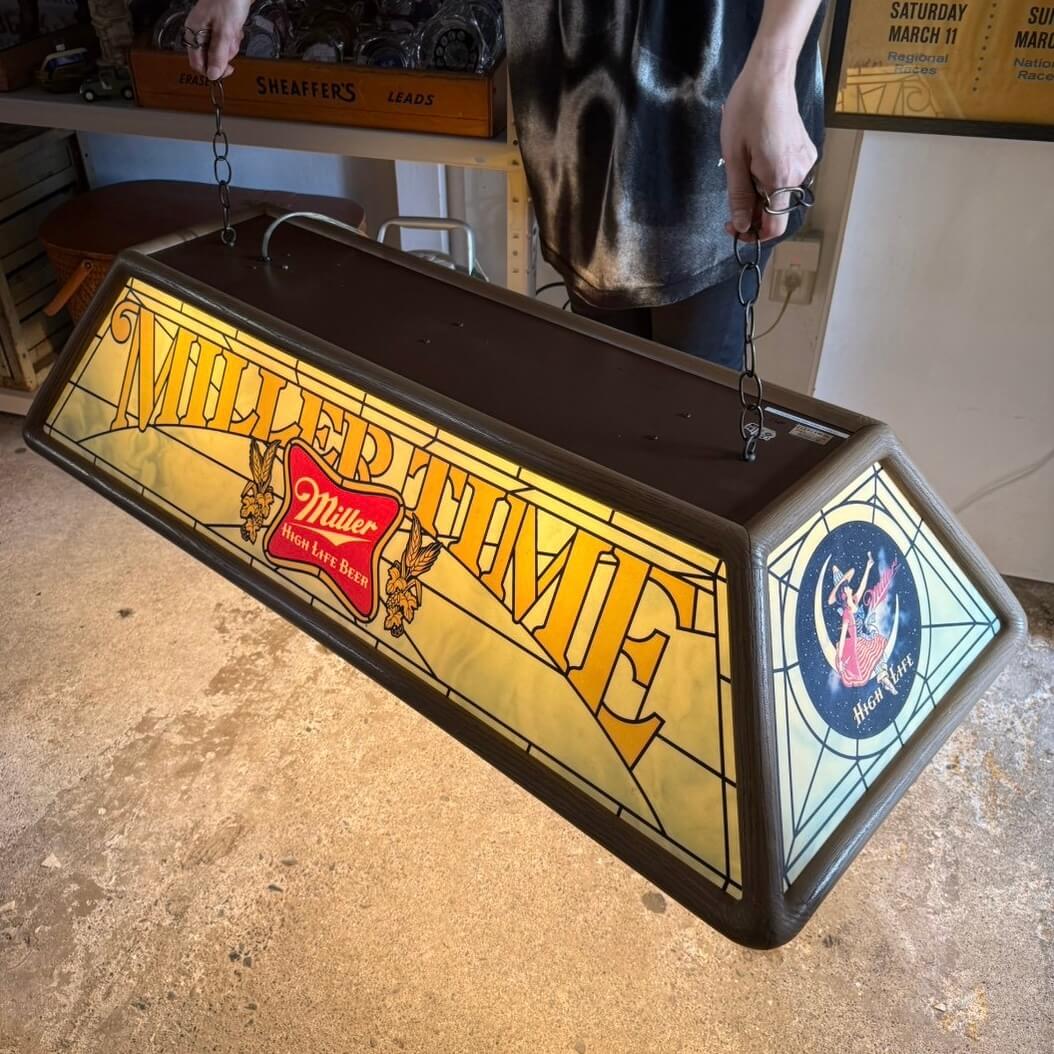 【1980年代】ビンテージ プールランプ アメリカン雑貨 店舗什器 Miller High Life ミラー #2768