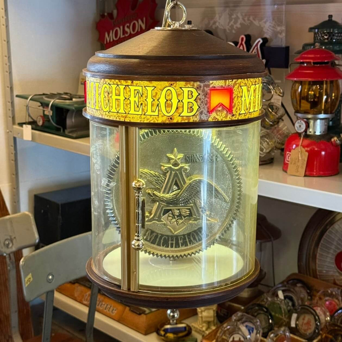 【1970年代】ビンテージ ライト アメリカン雑貨 店舗什器 MICHELOB ミシェロブ モーションライト #2791