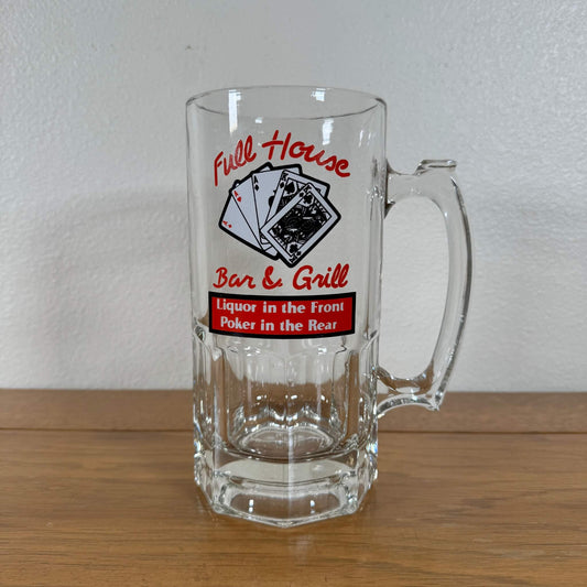 #1514【1980-90年代】ビンテージ Full House Bar & Grill ビールジョッキ / グラス アメリカ