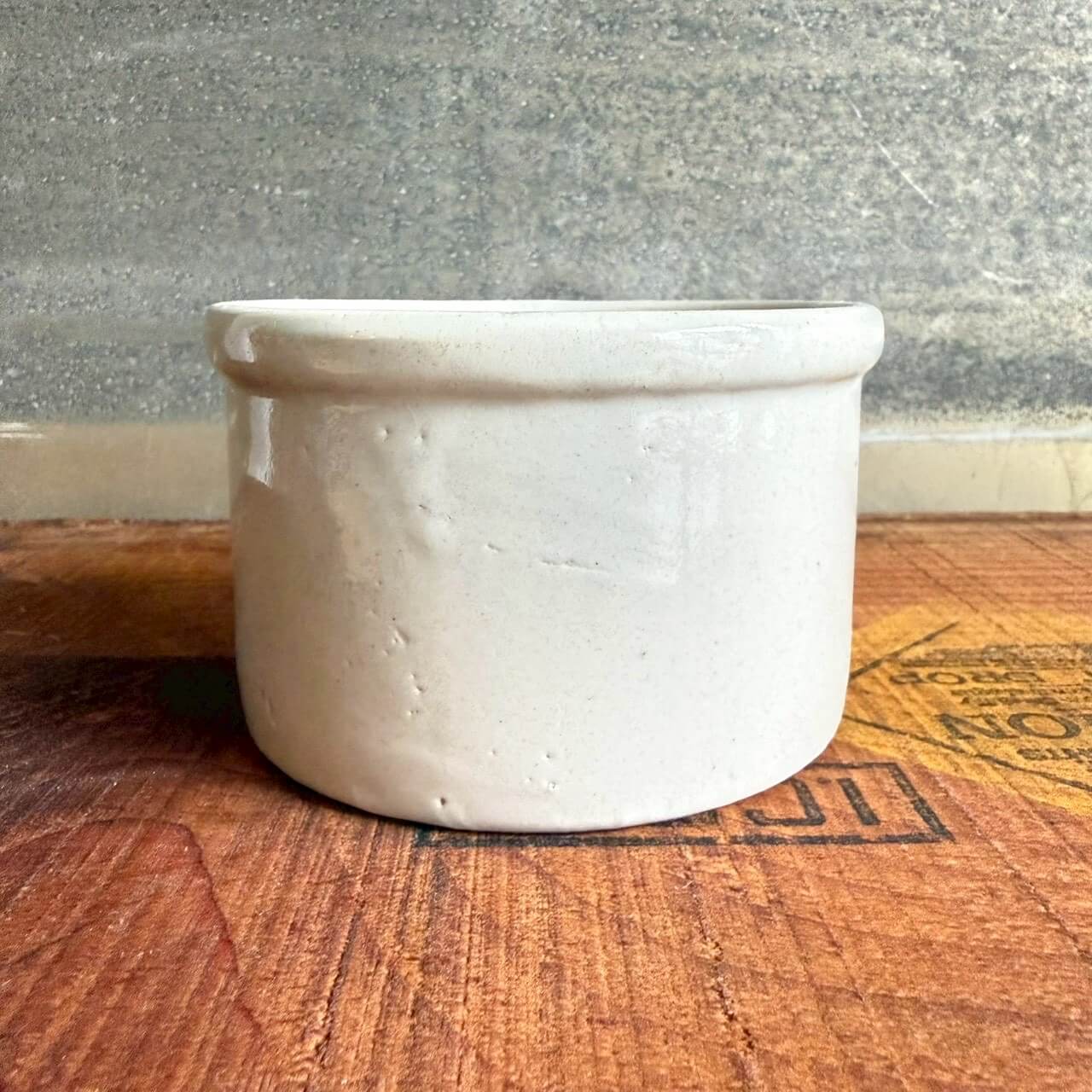 【1940-50年代】ビンテージ 容器 アメリカン雑貨 店舗什器 ストーンウェア 陶器 #1569