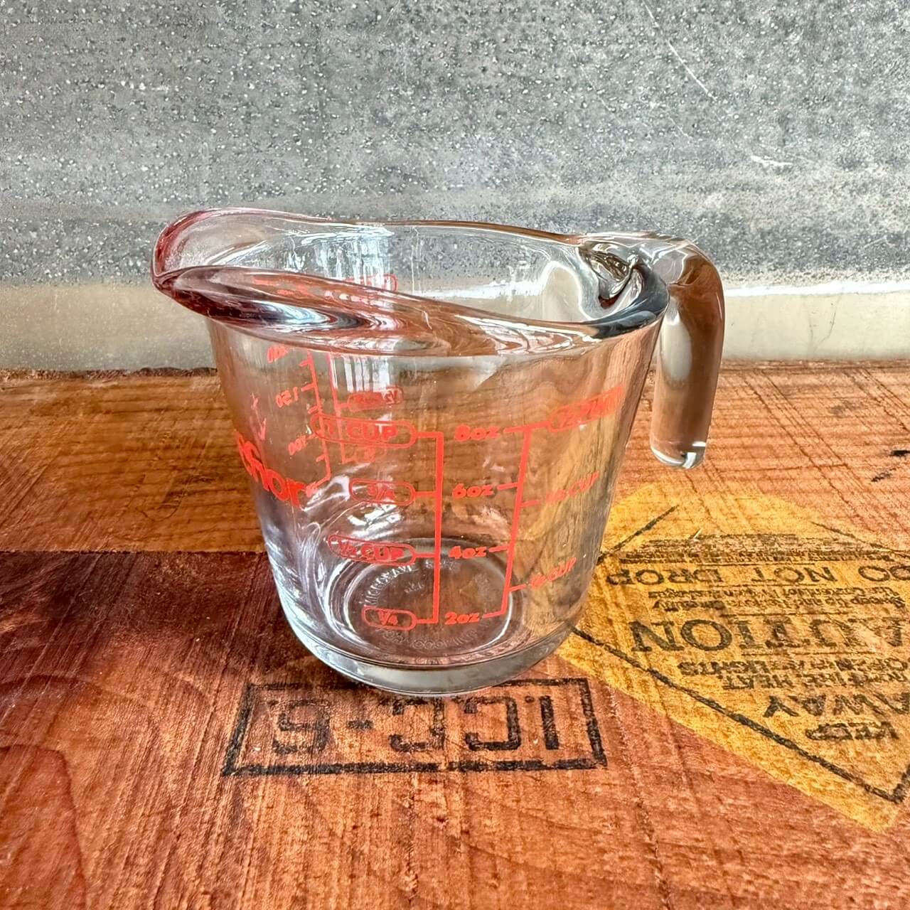 メジャーカップ アメリカン雑貨 店舗什器 計量カップ アンカーホッキング ガラス製 #1570