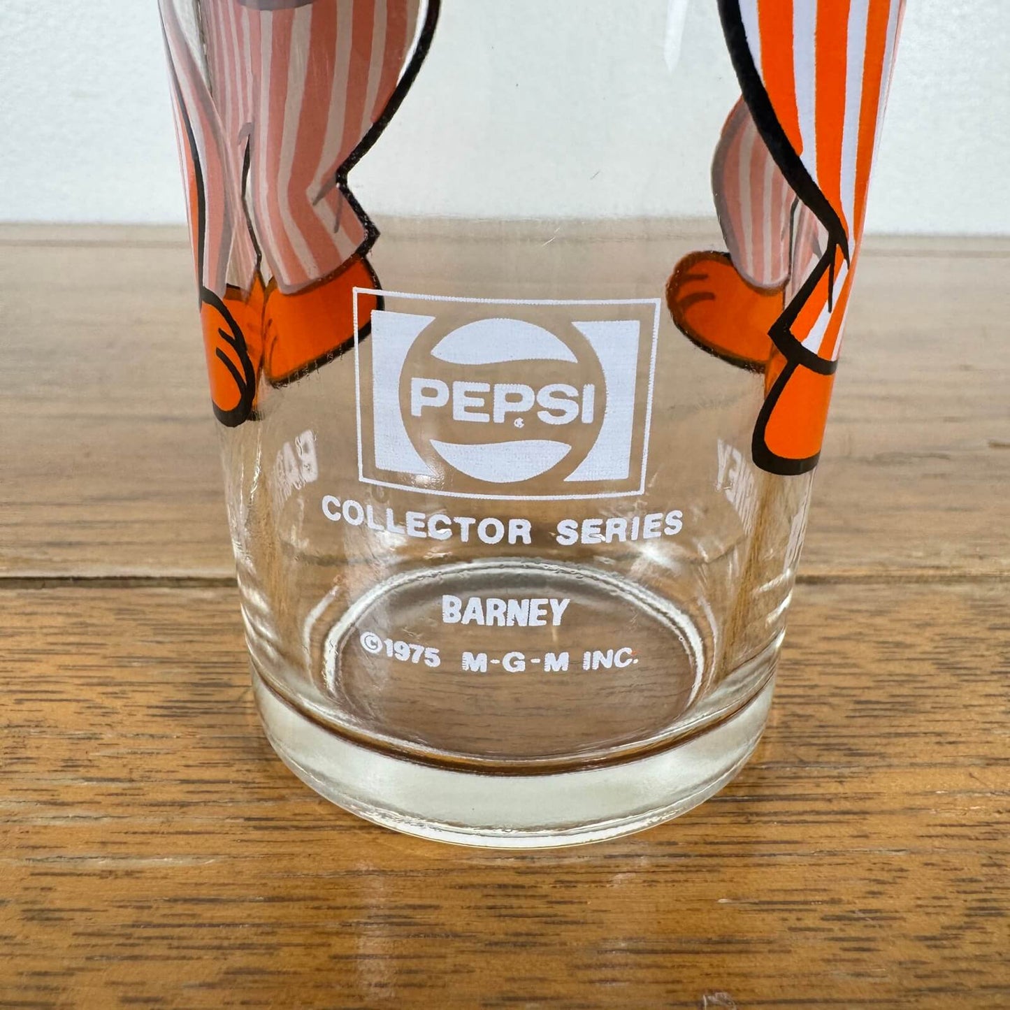 #1778【1975年】ビンテージ PEPSI Barney（バーニー） グラス / コレクターシリーズ アメリカ
