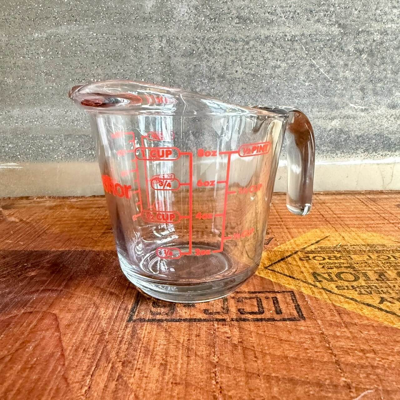 メジャーカップ アメリカン雑貨 店舗什器 計量カップ アンカーホッキング ガラス製 #1570