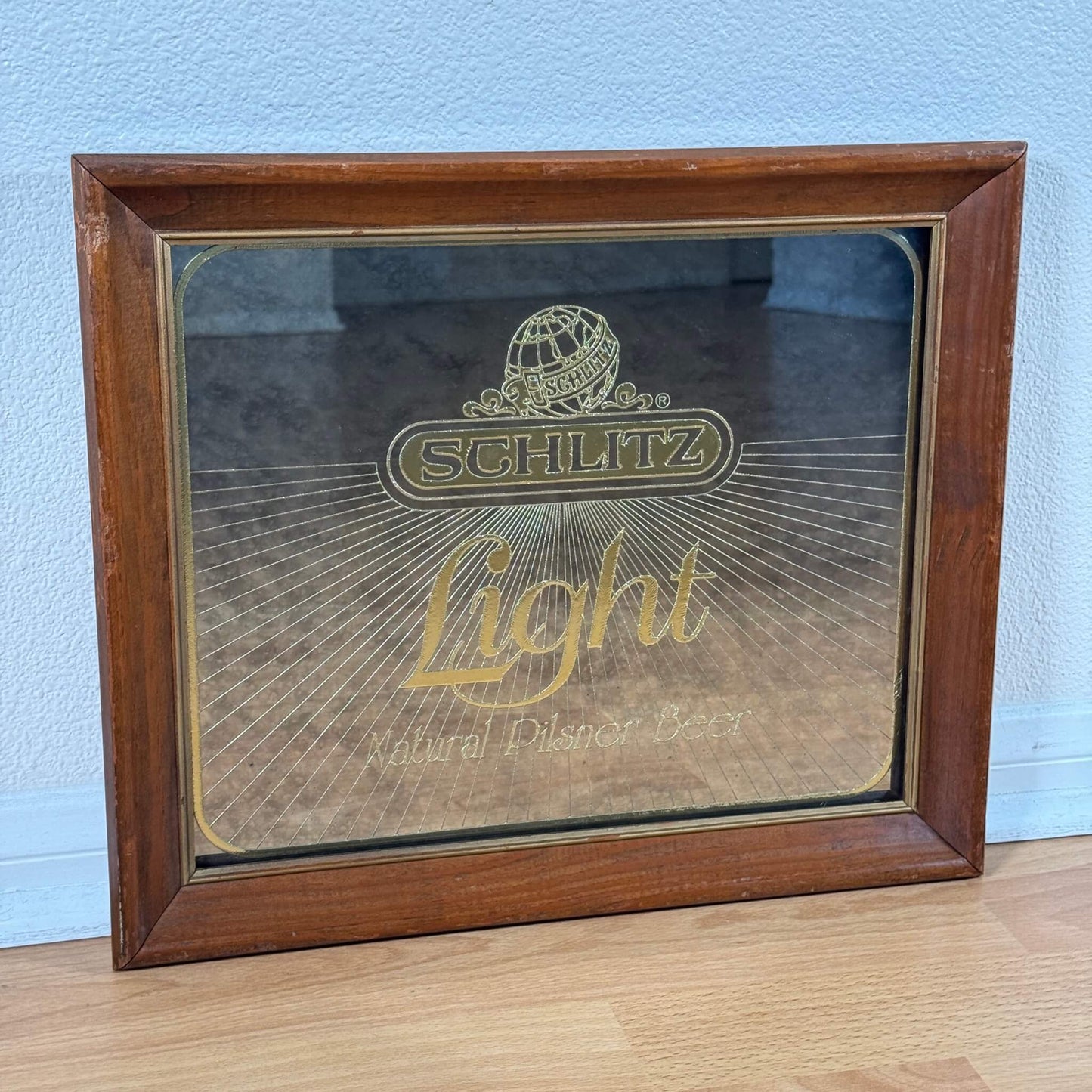 #1927【1979年】ビンテージ SCHLITZ（シュリッツ） パブミラー / ウォールデコ アメリカ