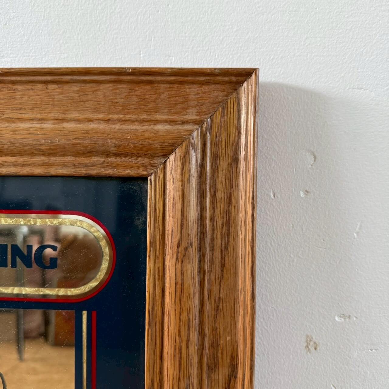 【1980-90年代】ビンテージ Miller Lite パブミラー アメリカン雑貨 壁掛け 鏡 #2487