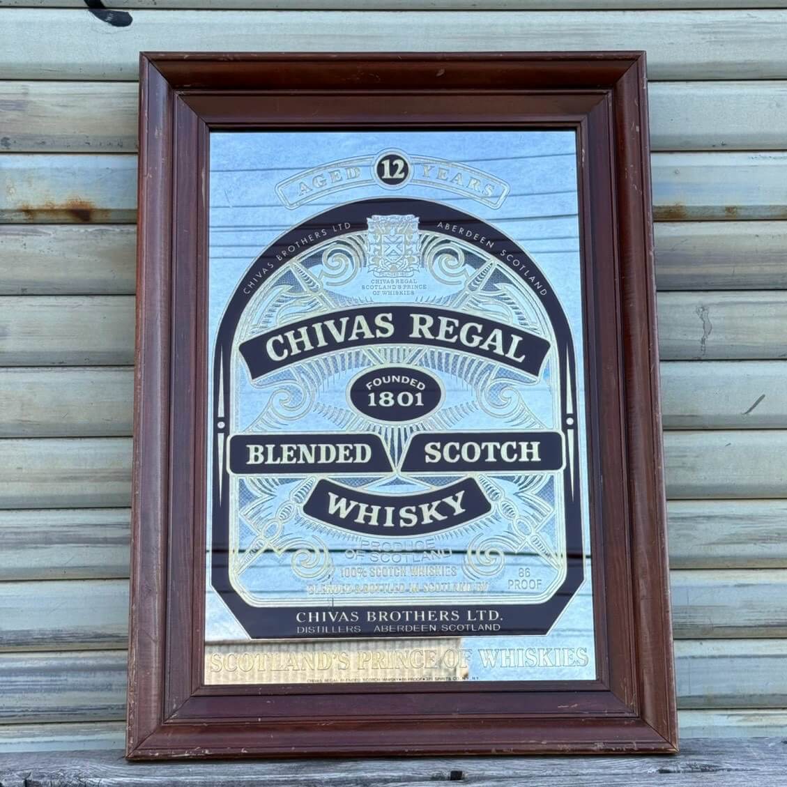 【1980年代】ビンテージ パブミラー アメリカン雑貨 店舗什器 CHIVAS REGAL #2700