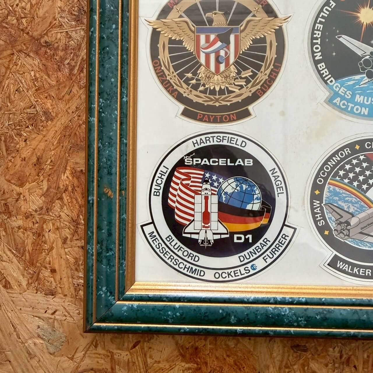 #2264【1980年代】ビンテージ NASA ミッションパッチ ステッカー アートフレーム インテリア ディスプレイ
