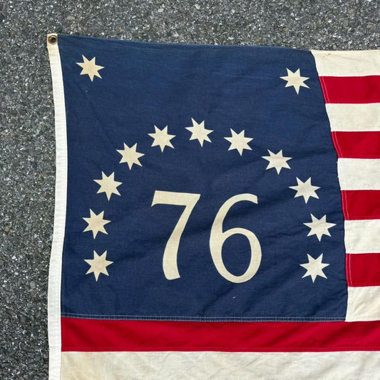 【1970年代】ビンテージ 76 ベニントン・フラッグ 星条旗 アメリカンフラッグ ウォールデコ #2552