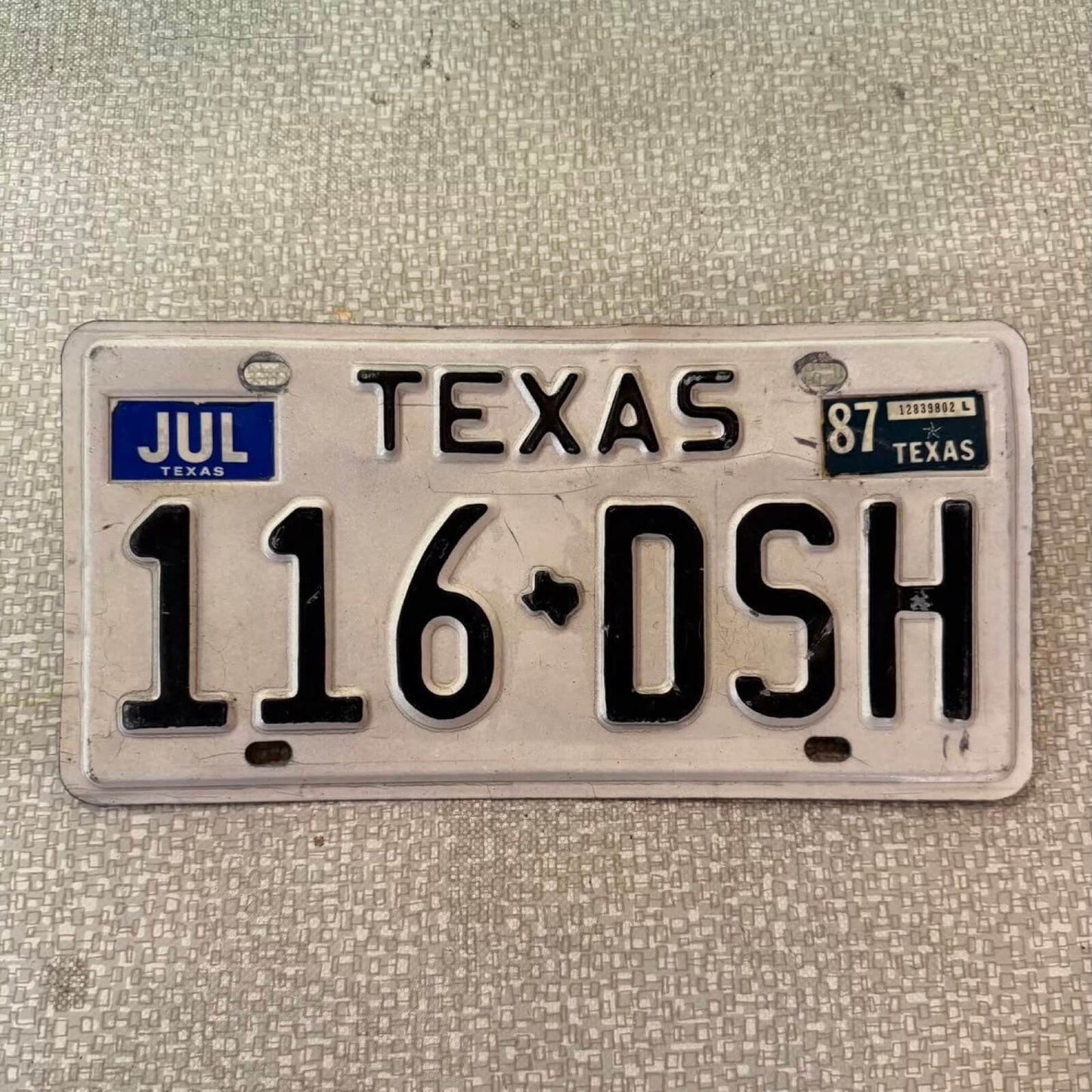 #121【1980年代】テキサス ナンバープレート インテリア 壁面装飾