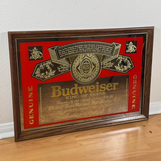 #1875【1988年】ビンテージ Budweiser バドワイザー パブミラー インテリア ディスプレイ