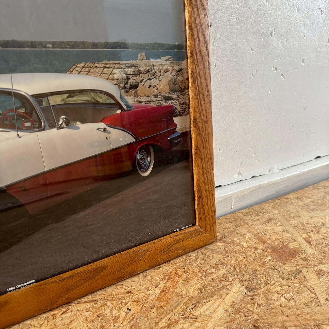 【1990年代】ビンテージ 1950s オールズモビル 額装アート アメ車 アメリカン雑貨 壁掛け #2512