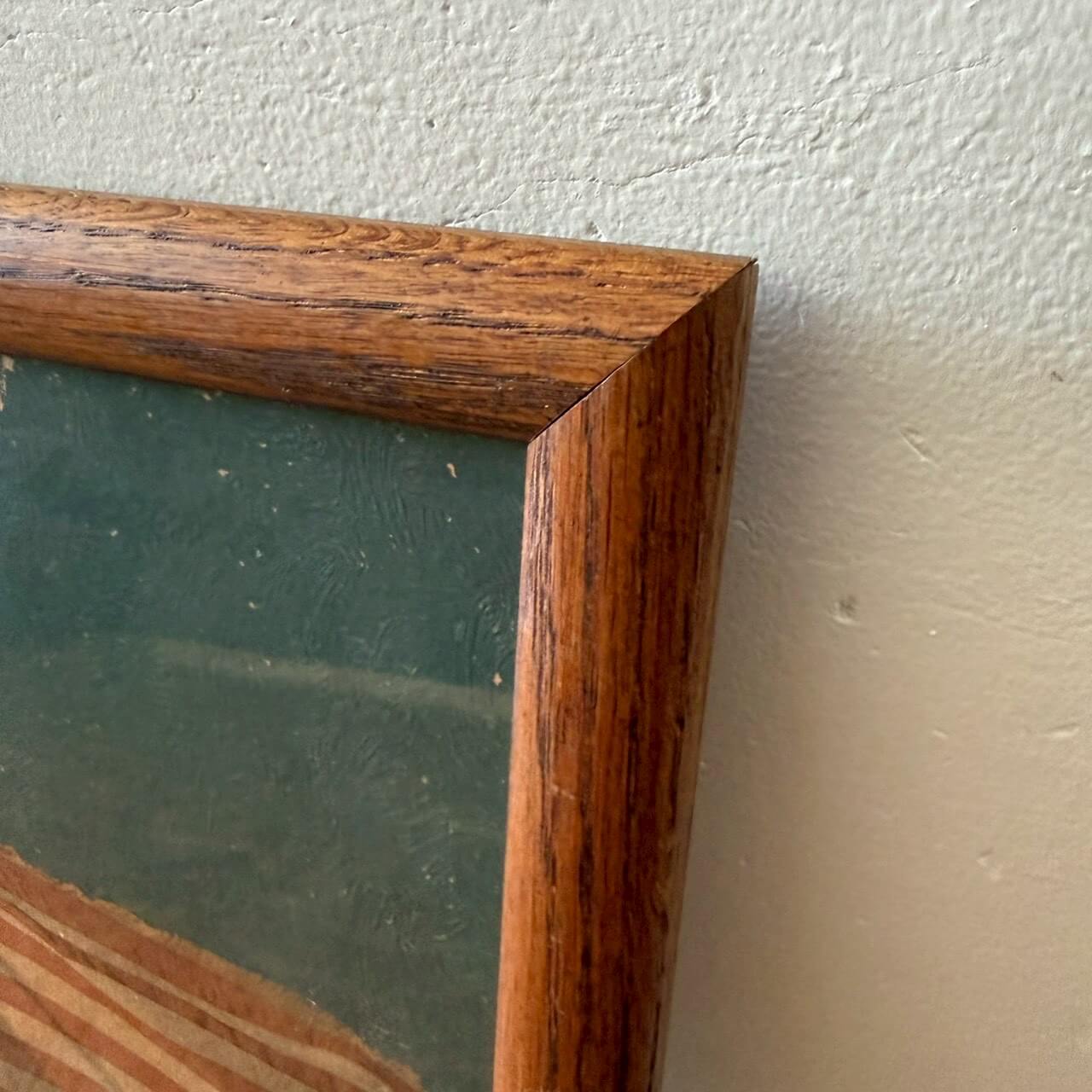 #2265【1960-70年代】ビンテージ アメリカンフラッグ フレームアート / USA 星条旗 ウォールデコ