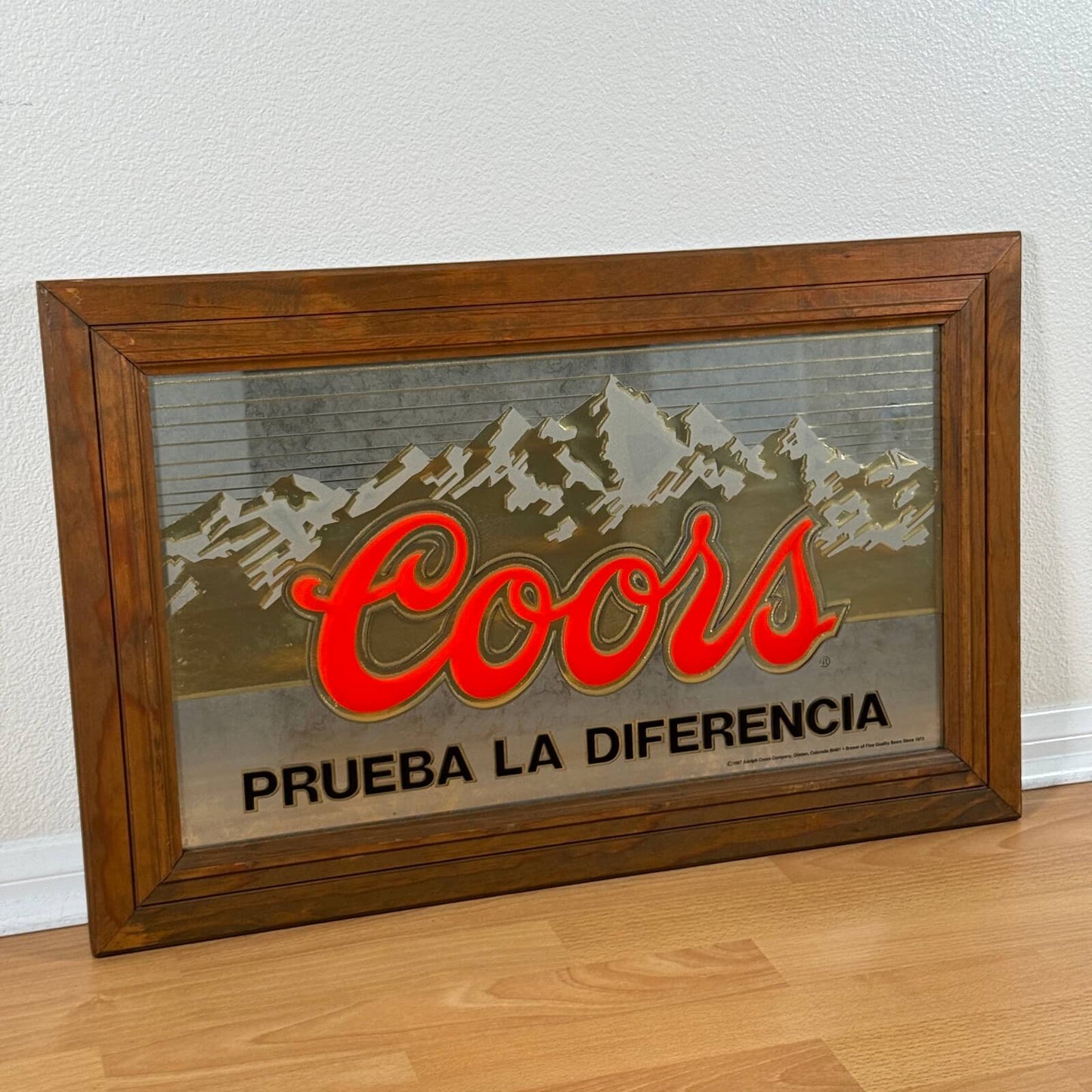 #1938【1987年製】ビンテージ Coors（クアーズ） パブミラー / ウォールデコ アメリカ