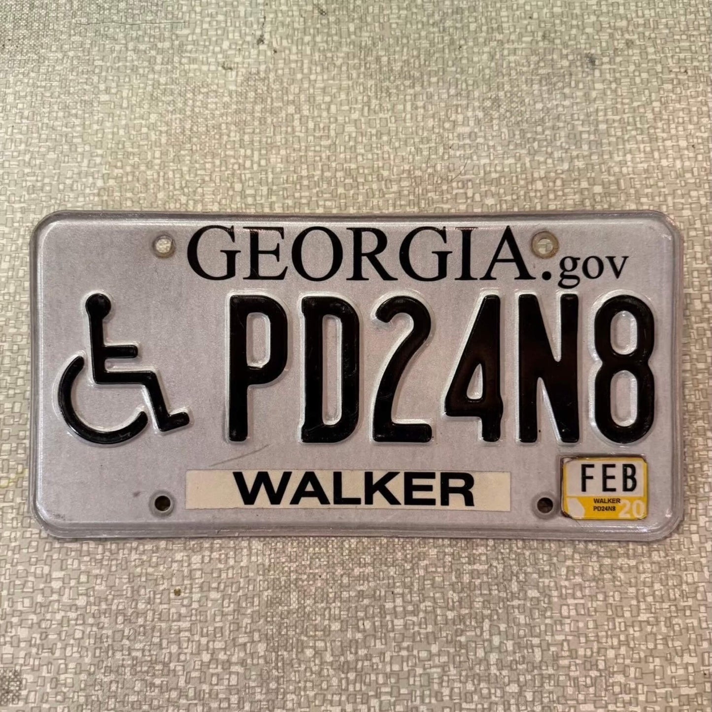 #424-18 【2000年代】ナンバープレート / ライセンスプレート 看板 ウォールデコ ジョージア州 アメリカ