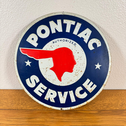 #1277 【1990年代】ビンテージ PONTIAC 看板 / ウォールデコ インテリア アメリカ