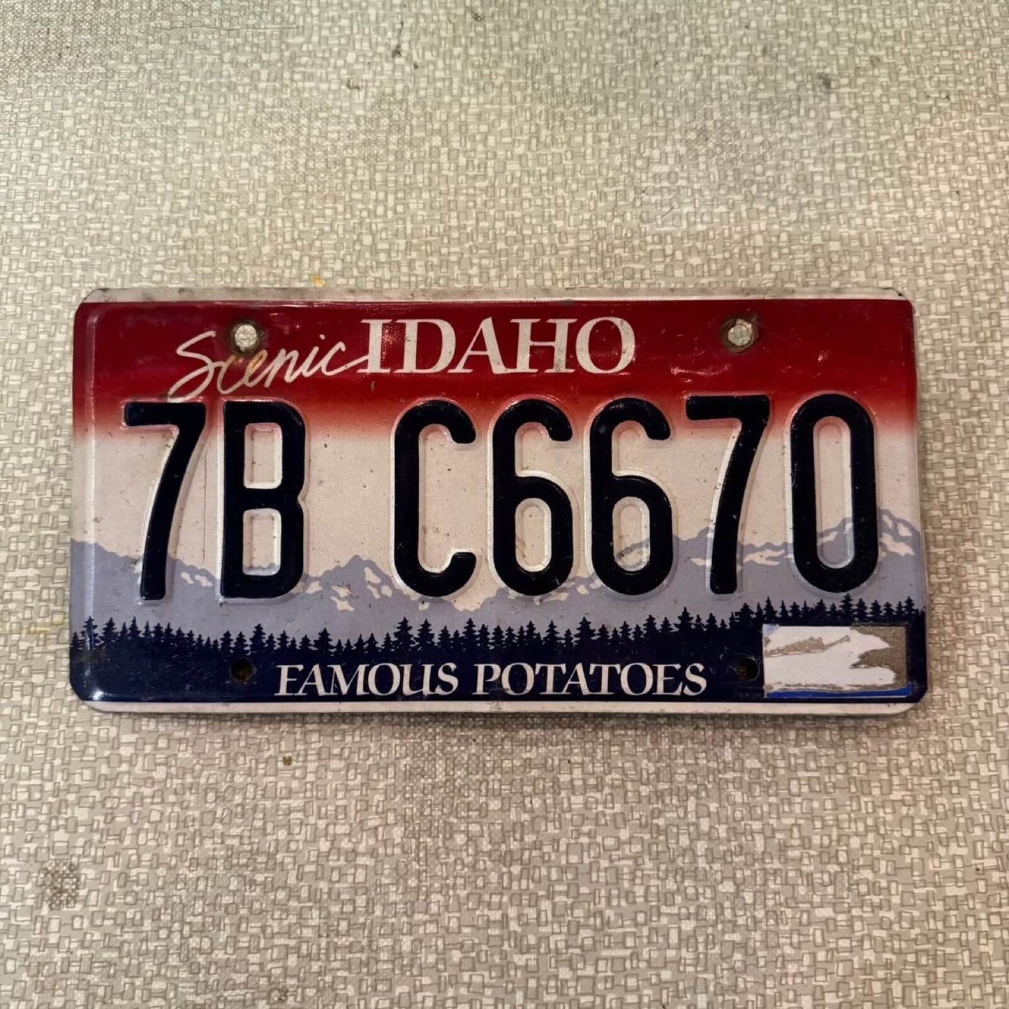 #424-6 【1998年】ナンバープレート / ライセンスプレート 看板 ウォールデコ アイダホ州 アメリカ