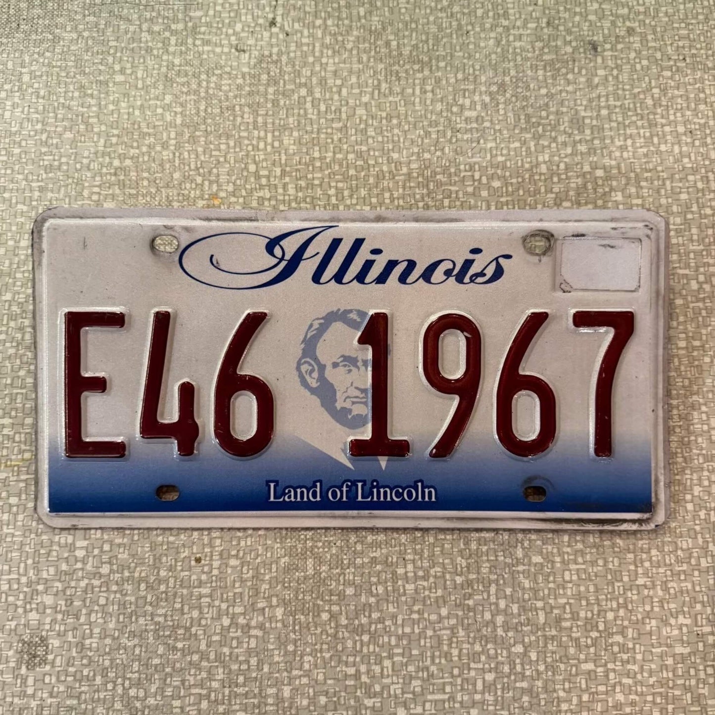 #424-8 【2001年】ナンバープレート / ライセンスプレート 看板 ウォールデコ イリノイ州 アメリカ
