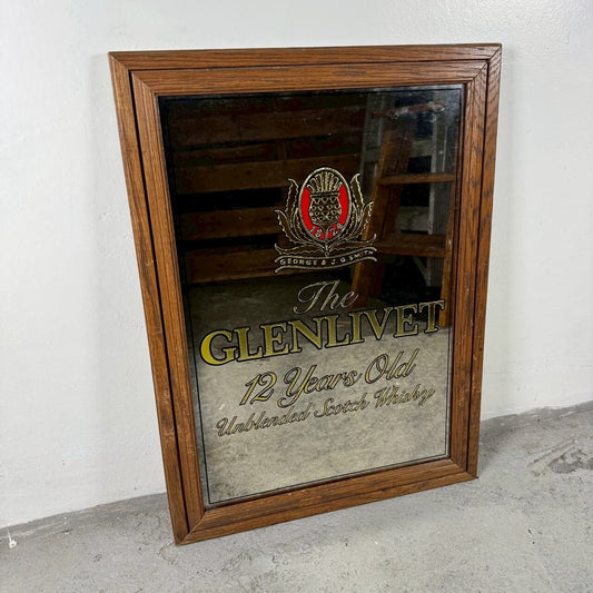 #1993【1980-90年代】ビンテージ パブミラー / ウォールデコ THE GLENLIVET スコッチウイスキー