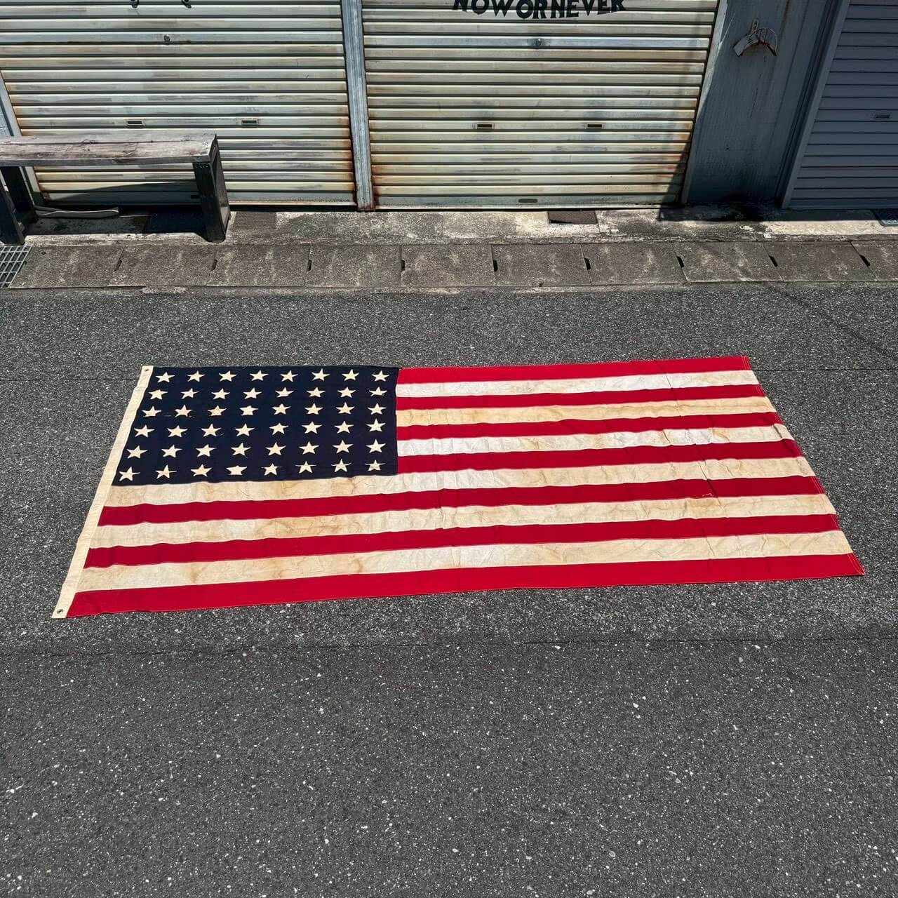 【1940-50年代】ビンテージ フラッグ アメリカン雑貨 店舗什器 星条旗 ウォールデコ #2461