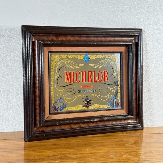 #1243 【1980年代】ビンテージ MICHELOB（ミケロブ） パブミラー / ウォールデコ インテリア アメリカ