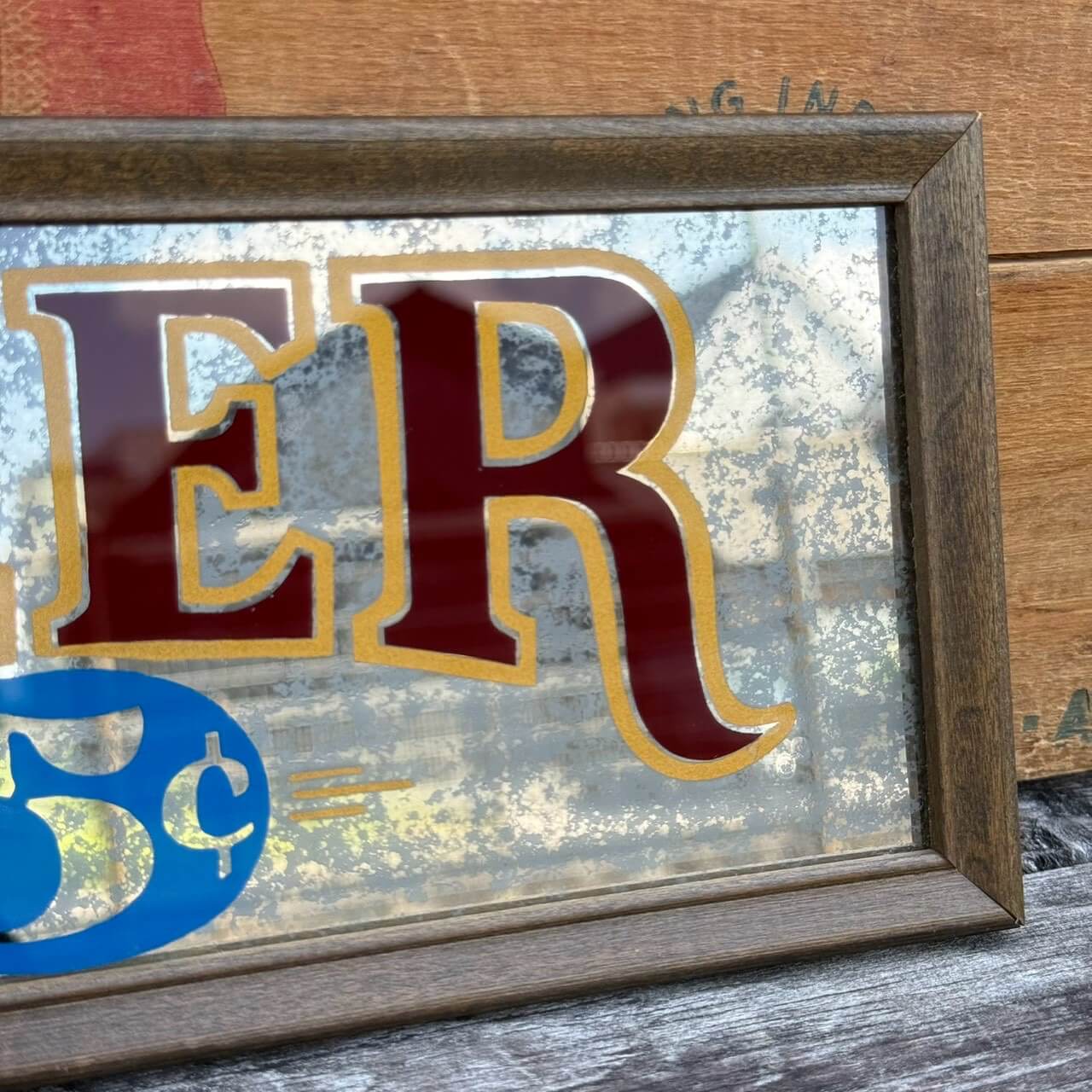 1970年代】ビンテージ パブミラー アメリカン雑貨 店舗什器 壁掛け 5