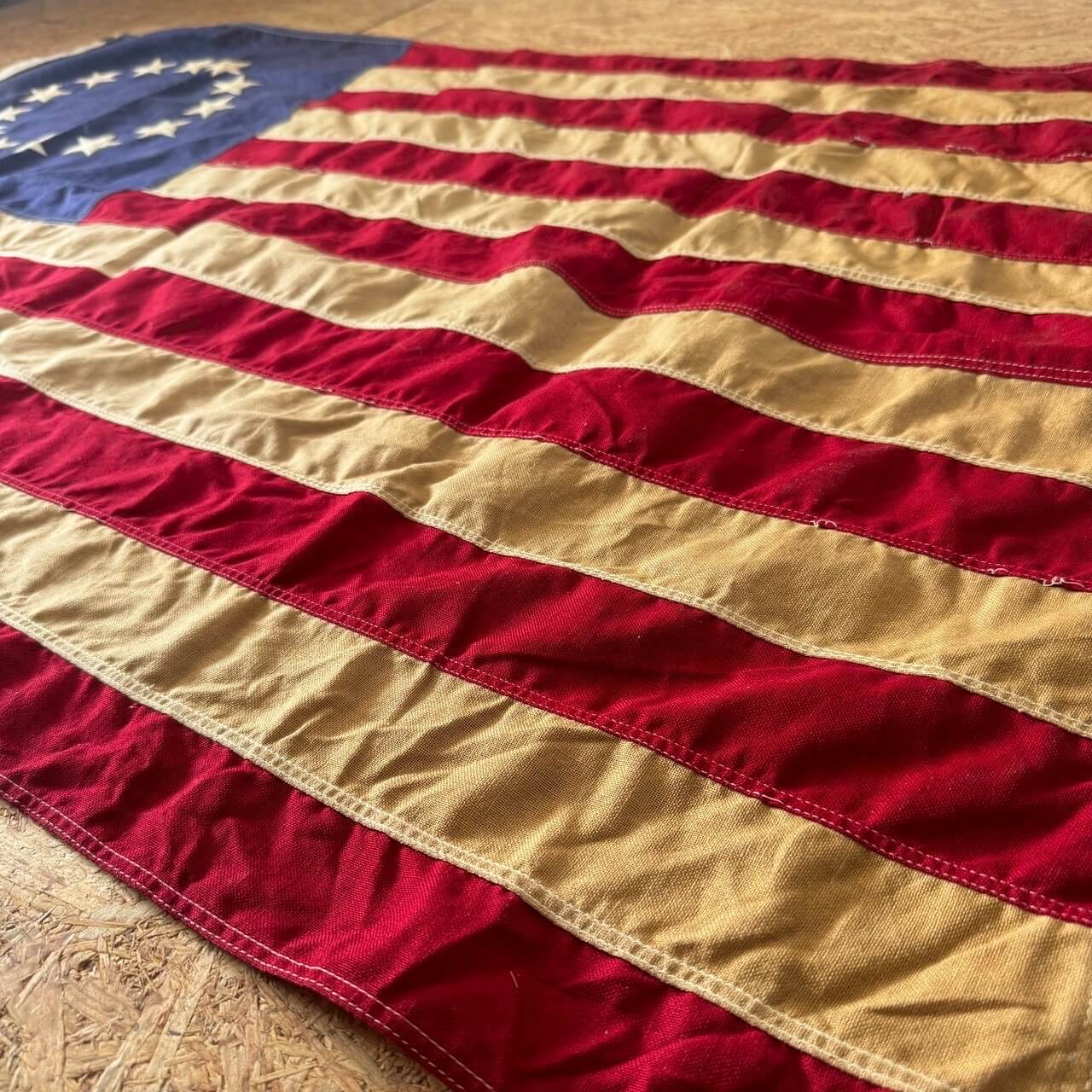 【1950-60年代】ビンテージ 13スター 星条旗 アメリカン雑貨 国旗 フラッグ 刺繍 #2550